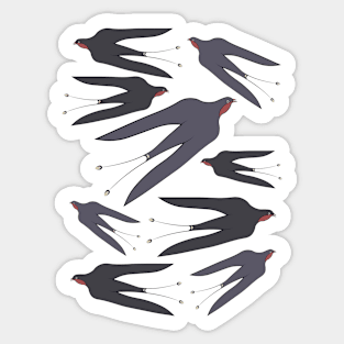 Minoan bronze age swallows illustration Sticker